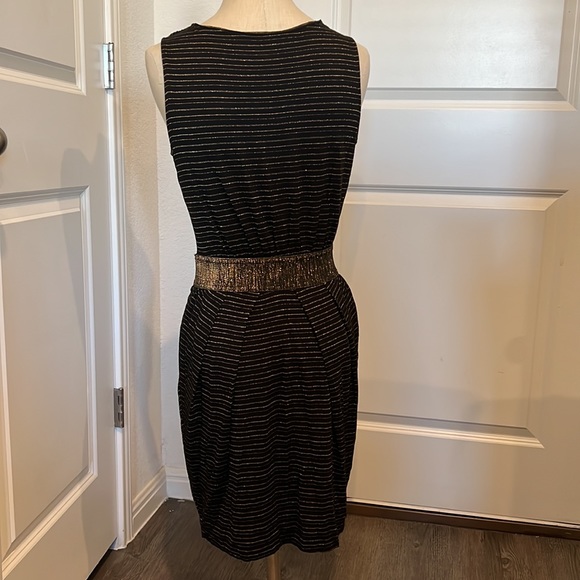 Mango women's Black & Gold dress Size S - Picture 4 of 7